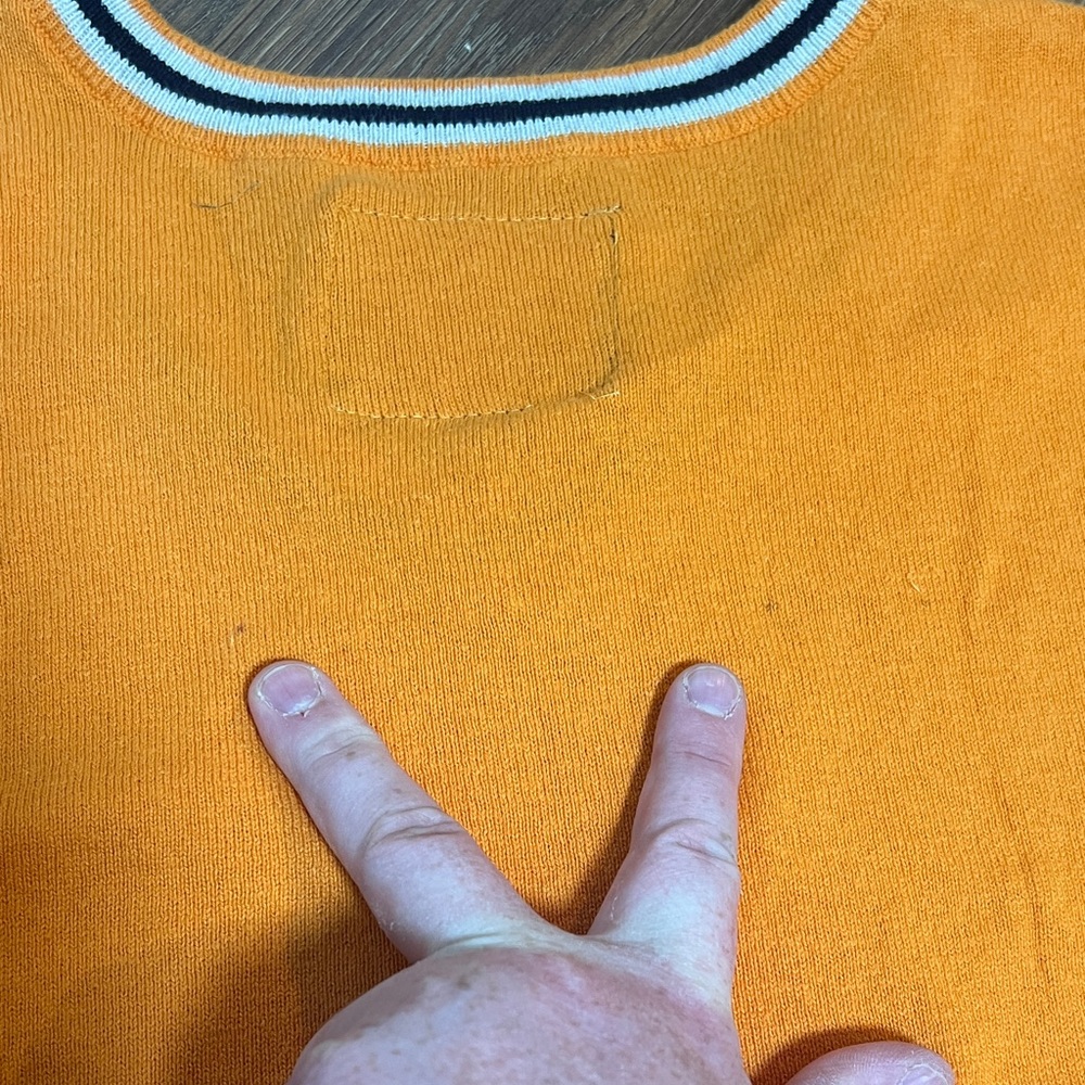 American Eagle Outfitters Papaya Orange V-Neck Sweater - Picture 10 of 10